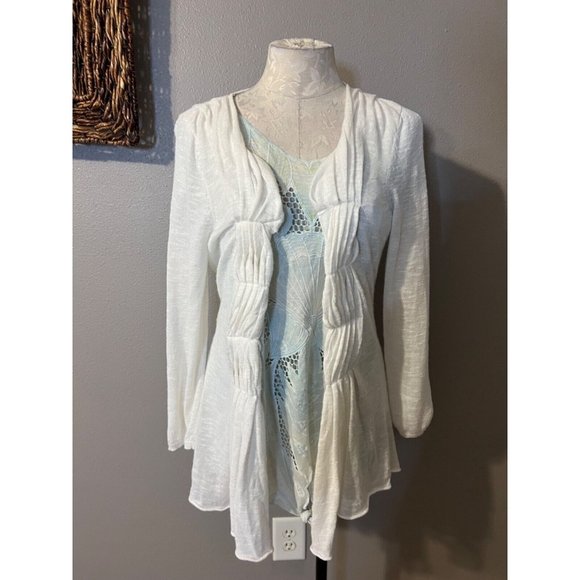 Anthropologie MOTH Cardigan Sweater Medium White - Picture 3 of 12